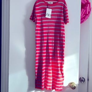 This is a long Zara dress and it is super cute!
